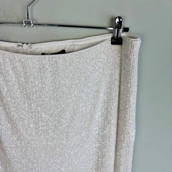 Eloquii White Sequin Skirt Set Size 14 - Picture 10 of 12